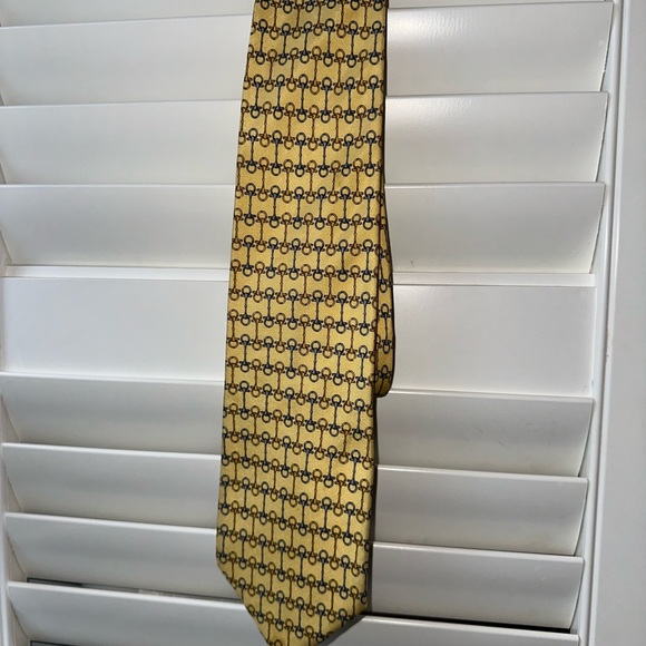 GUCCI - 💛Yellow Equestrian Tie! Derby - 🐎 Snaffle Bit Pattern - Picture 13 of 15